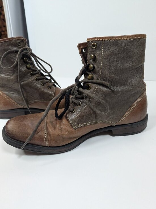 Men\'s Aston Grey Collection Redwood Genuine Leather Lace Boots 1006868 Size 10 main image 4